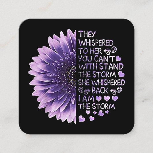 Je kunt niet met de Sto staan. Vierkante Visitekaartje (Voorkant)