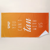 Je kunt niet met ons praten strandlaken (Voorkant)