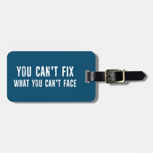 Je kunt niet repareren wat je niet kunt tegenkomen bagagelabel (Voorkant horizontaal)