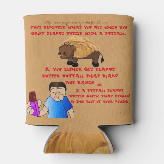 "Je kunt niet rolschaatsen in een buffelkudde" Blikjeskoeler (Achterkant)