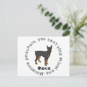 Je kunt niet slechts één - miniatuur pinscher hebb briefkaart (Staand voorkant)