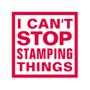 Je kunt niet stoppen met het poetsen van grappige zelfinktende stempel