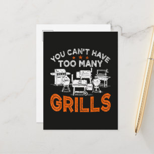 Je kunt niet te veel grills hebben aankondigingskaart