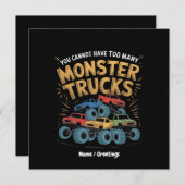 Je kunt niet te veel monstertrucks hebben kaart (Voorkant / Achterkant)