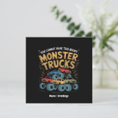 Je kunt niet te veel monstertrucks hebben kaart (Staand voorkant)