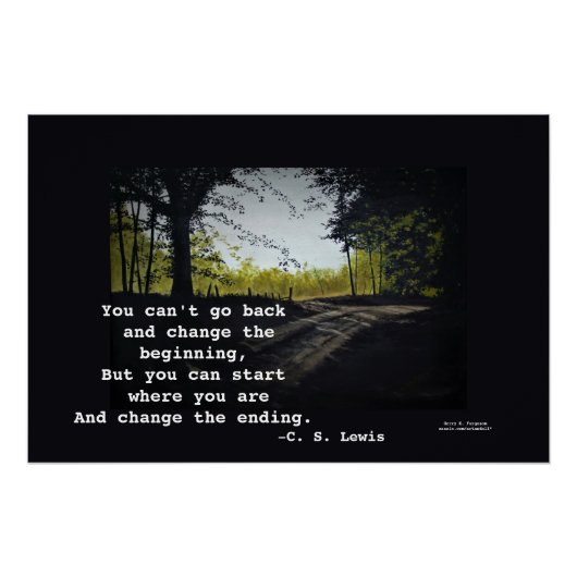 JE KUNT NIET TERUG GAAN NAAR C.S.LEWIS PERFECT POSTER (Voorkant)