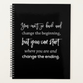 je kunt niet teruggaan en het begin veranderen planner (Voorkant)