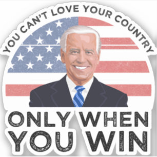 Je kunt niet van je land houden als je wint sticker