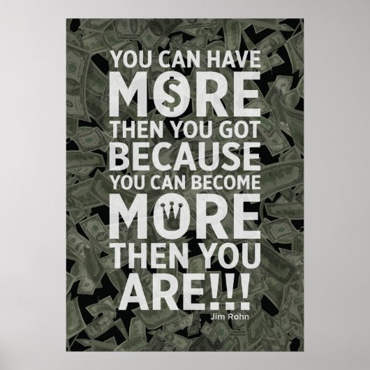 Je kunt nog meer hebben dan je hebt. poster (Voorkant)