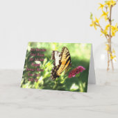 Je kunt nog steeds met de tijger zwallowtail Birth Kaart (Gele Bloem)