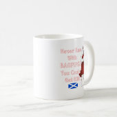 Je kunt nooit met een buis lopen. koffiemok (Voorkant rechts)