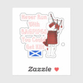 Je kunt nooit met een buis lopen. sticker (Vel)