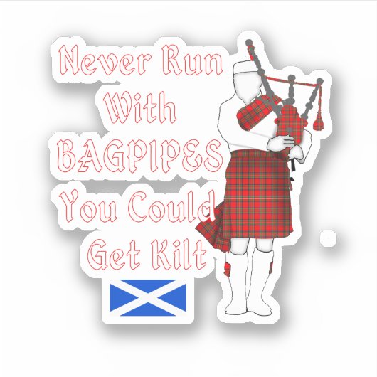 Je kunt nooit met een buis lopen. sticker (Voorkant)