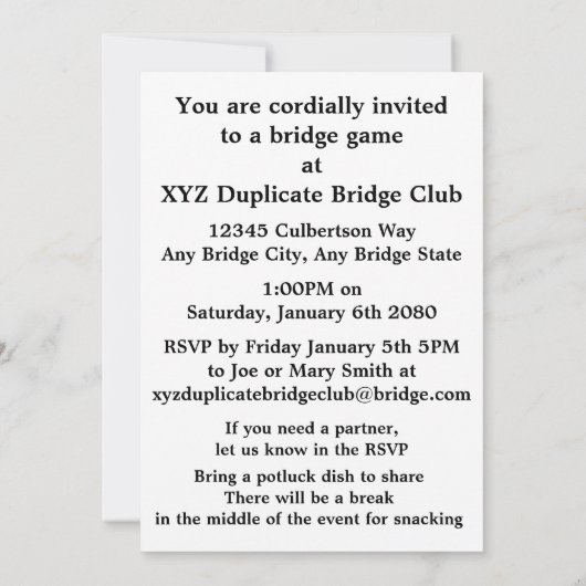 Je kunt nooit te veel Bridge Vier Kaart Suits afsp (Achterkant)