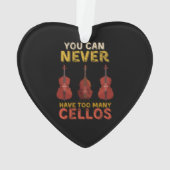 Je kunt nooit te veel cellos hebben ornament (achterkant)