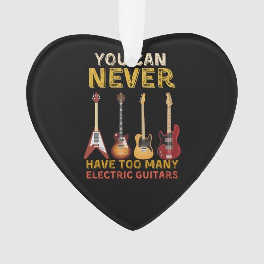 Je kunt nooit te veel elektrische gitaren hebben ornament (voorkant)