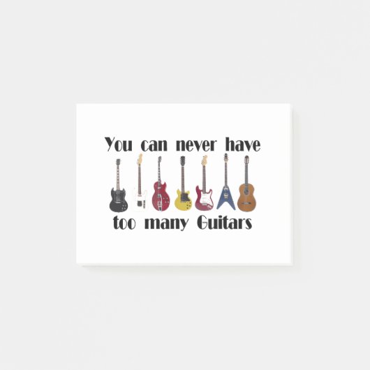 Je kunt nooit te veel gitaargeschenken hebben post-it® notes (Voorkant)