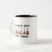 Je kunt nooit te veel gitaargeschenken hebben tweekleurige koffiemok (Voorkant links)