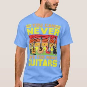 Je kunt nooit te veel gitaarmuziek hebben grappig t-shirt