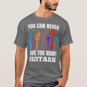 Je kunt nooit te veel gitaarmuziek hebben over je t-shirt