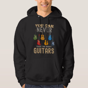 Je kunt nooit te veel gitaarmuziek in Shirten hebb Hoodie