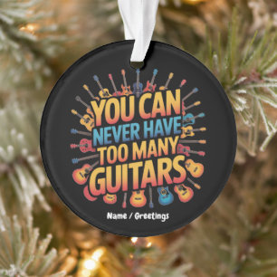 Je kunt nooit te veel gitaren coole muziek hebben ornament