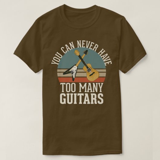 Je kunt nooit te veel gitaren hebben 284 t-shirt (Design voorkant)