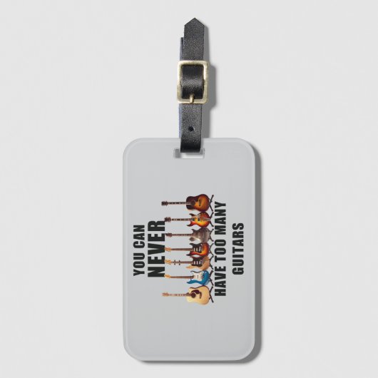 Je kunt nooit te veel gitaren hebben bagagelabel (Voorkant (verticaal))