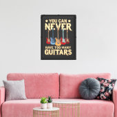 Je kunt nooit te veel gitaren hebben canvas afdruk (Insitu (Woonkamer))