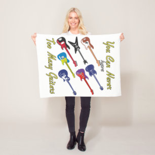 Je kunt nooit te veel gitaren hebben - fleece deken