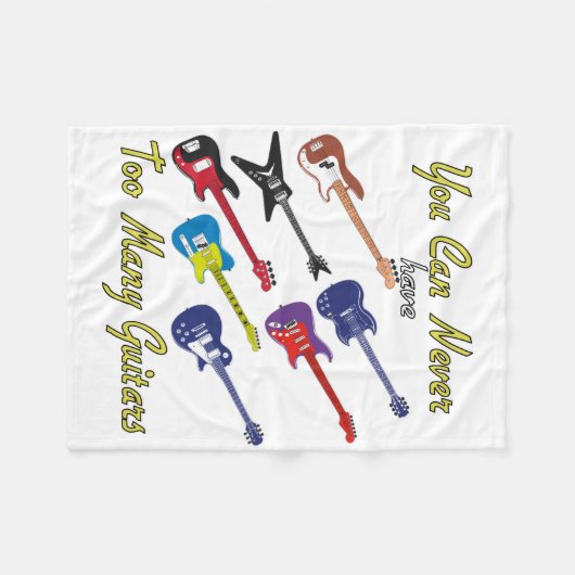 Je kunt nooit te veel gitaren hebben - fleece deken (Voorkant (Horizontaal))