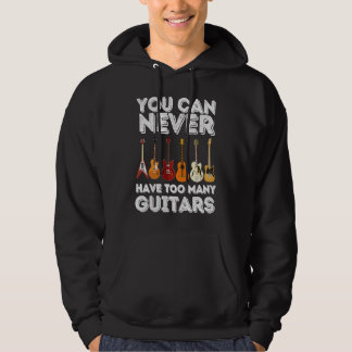 Je kunt nooit te veel gitaren hebben   Gitaar Hoodie