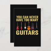 Je Kunt Nooit Te Veel Gitaren Hebben Grappig Bedankkaart (Voorkant / Achterkant)
