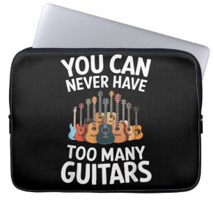 Je Kunt Nooit Te Veel Gitaren Hebben Grappige Muzi Laptop Sleeve