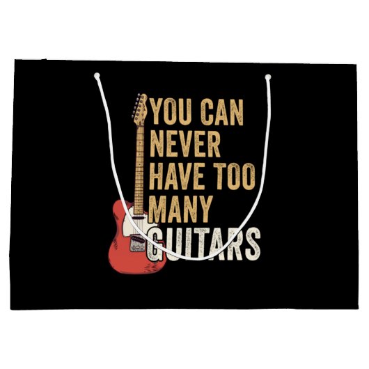 Je kunt nooit te veel gitaren hebben groot cadeauzakje (Achterkant)