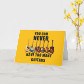 Je kunt nooit te veel gitaren hebben kaart (Gele Bloem)