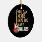 Je kunt nooit te veel gitaren hebben keramisch ornament (Rechts)