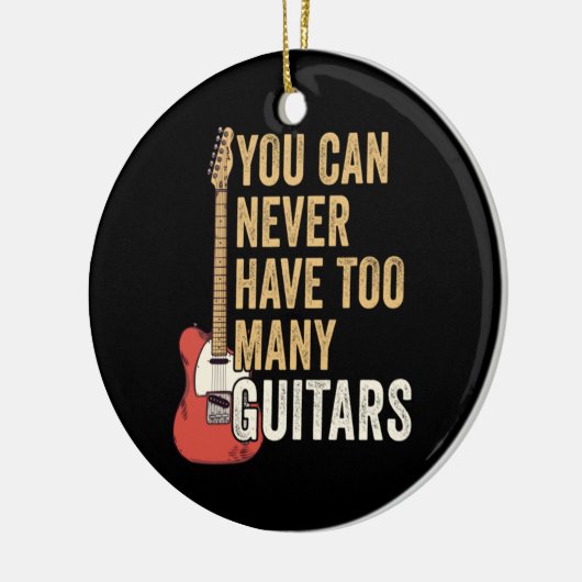 Je kunt nooit te veel gitaren hebben keramisch ornament (Links)