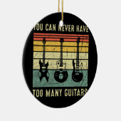 Je kunt nooit te veel gitaren hebben keramisch ornament (Rechts)