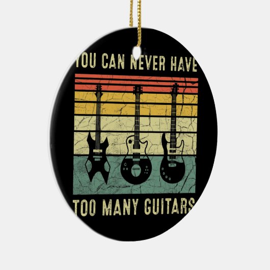 Je kunt nooit te veel gitaren hebben keramisch ornament (Rechts)