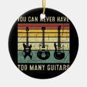 Je kunt nooit te veel gitaren hebben keramisch ornament (Voorkant)