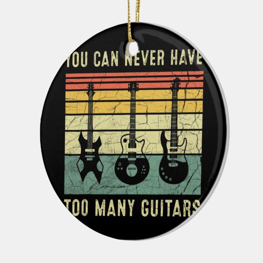 Je kunt nooit te veel gitaren hebben keramisch ornament (Links)