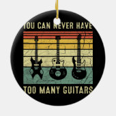 Je kunt nooit te veel gitaren hebben keramisch ornament (Achterkant)