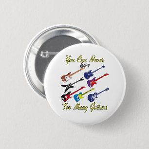 Je Kunt Nooit Te Veel Gitaren Hebben - Kleurig Ronde Button 5,7 Cm
