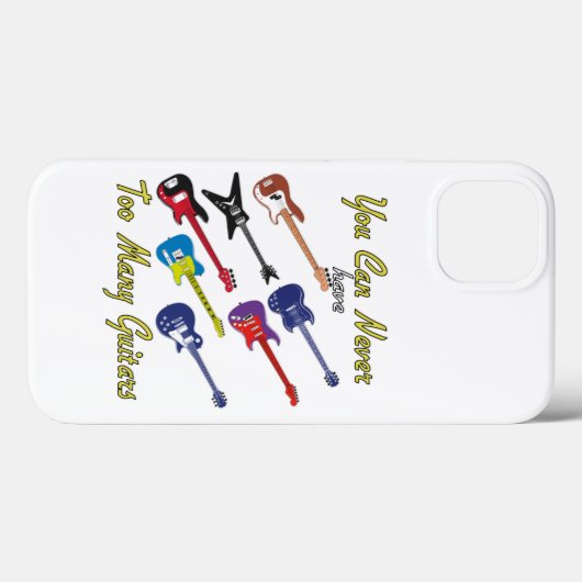 Je kunt nooit te veel gitaren hebben - kleurrijk Case-Mate iPhone case (Achterkant (horizontaal))