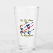Je kunt nooit te veel gitaren hebben - kleurrijk glas (Voorkant)