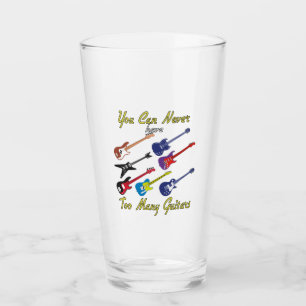 Je kunt nooit te veel gitaren hebben - kleurrijk glas