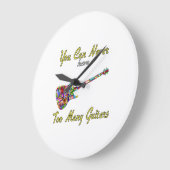 Je kunt nooit te veel gitaren hebben - kleurrijk grote klok (Hoek)