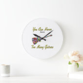 Je kunt nooit te veel gitaren hebben - kleurrijk grote klok (Huis)