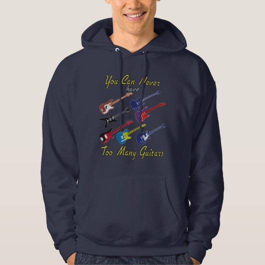 Je kunt nooit te veel gitaren hebben - kleurrijk hoodie (Voorkant)